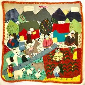 Arpillera, vintage, probably from Peru